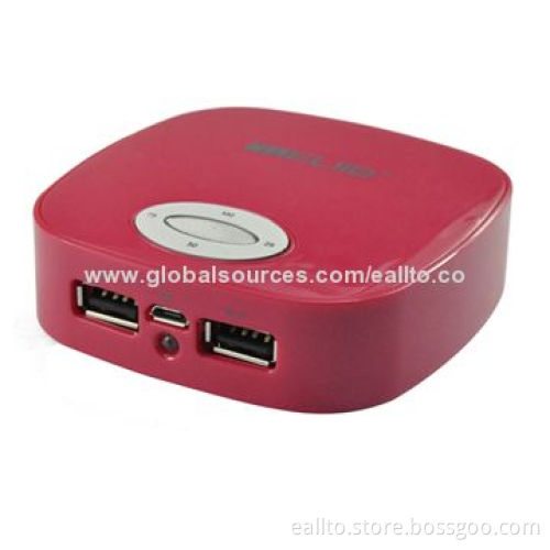 Portable Power Bank/Universal Portable Power Station for iPhone, Sized 80 x 80 x 27mm, 6,500mAh